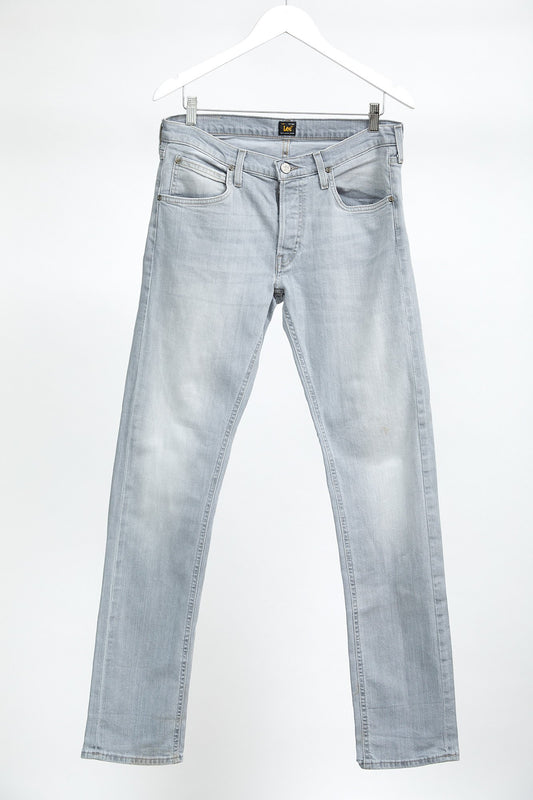 Lee Light Grey Slim Fit Jean: W32 L34