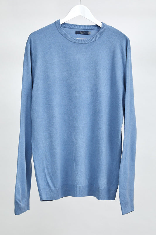 Mens BHS Mid Blue Jumper: Size Large