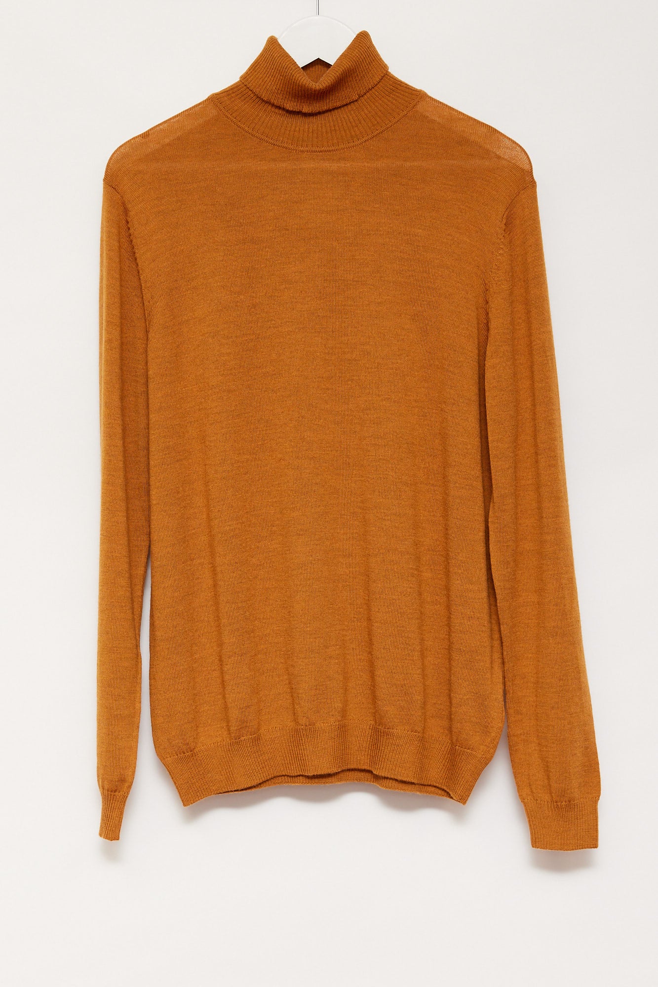Mens Paul James yellow knitted roll neck jumper size large