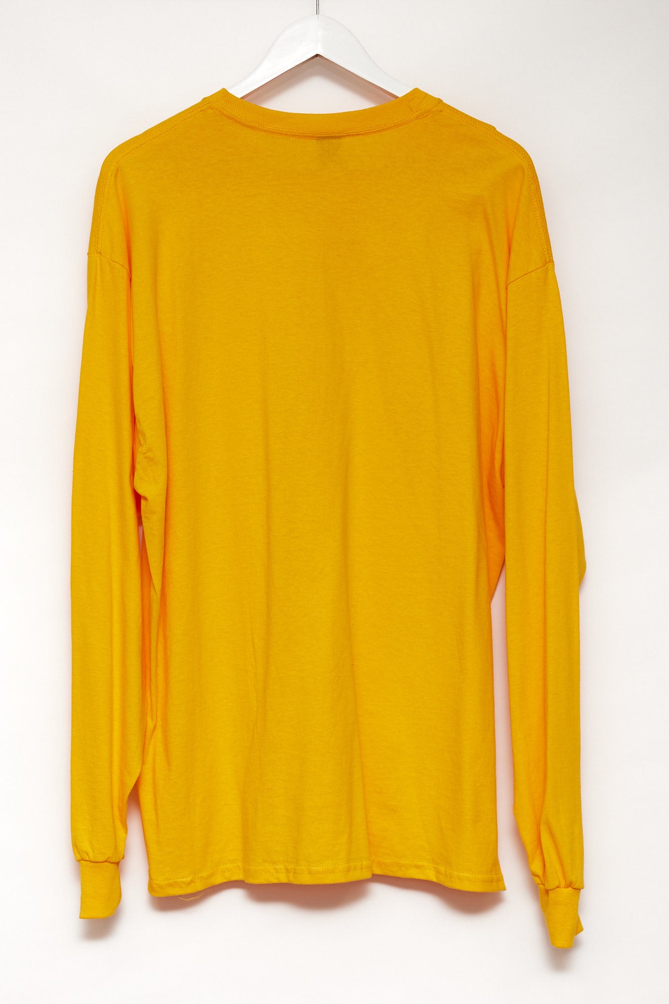 Mens Gildan Yellow Long Sleeve T-shirt size Small