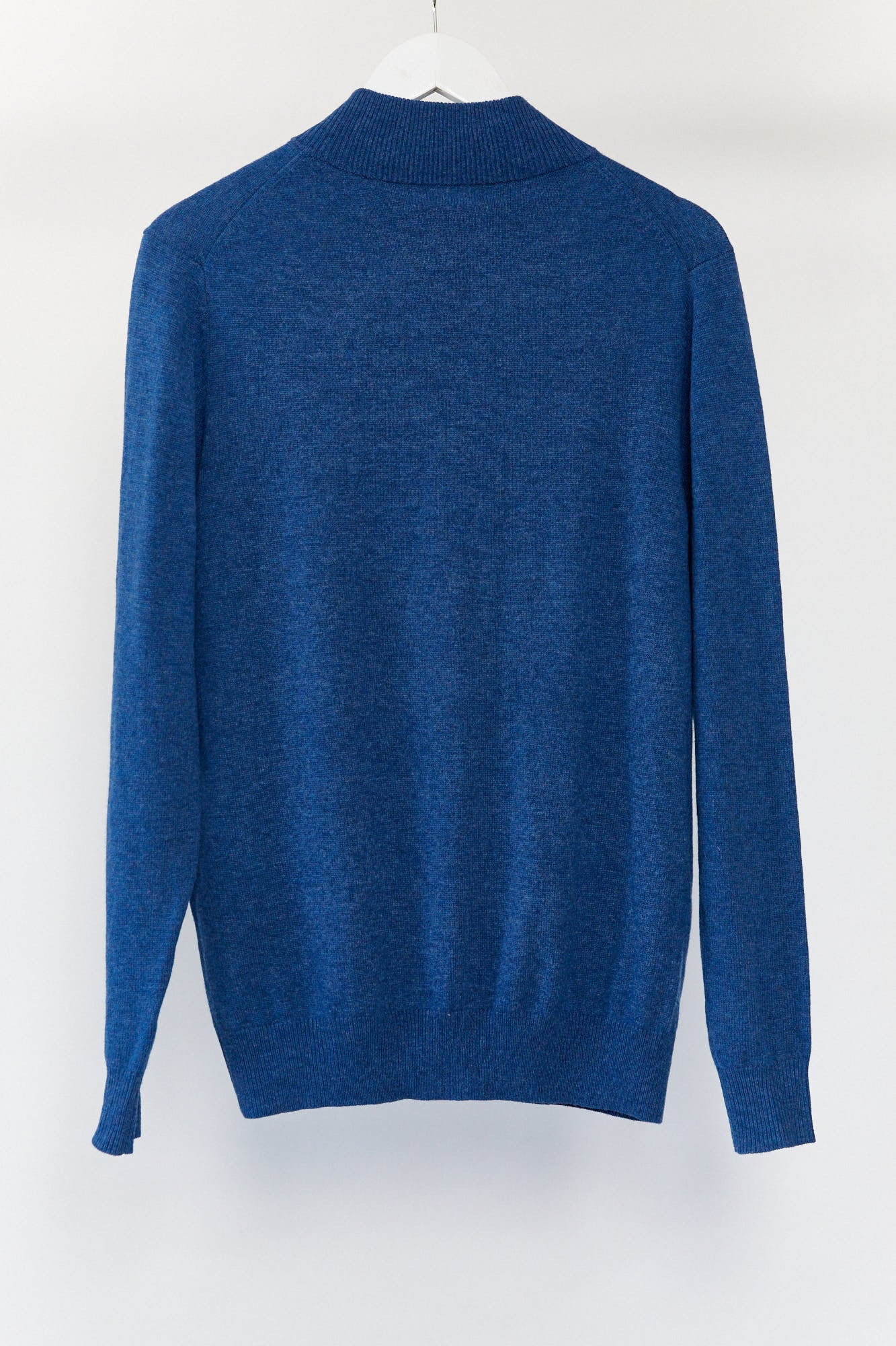 Mens WoolOvers Blue Zip up Sweater Size Medium