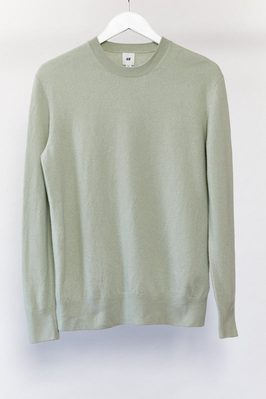 Mens Pale Green H&M Jumper size Medium