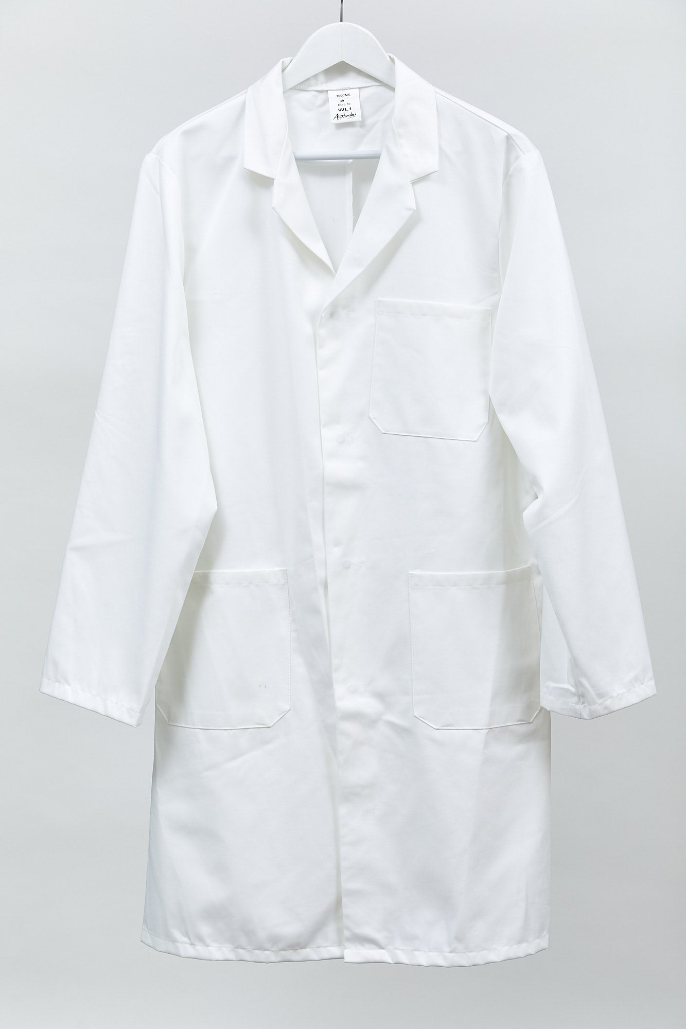 White unisex Lab coat Size large or 40