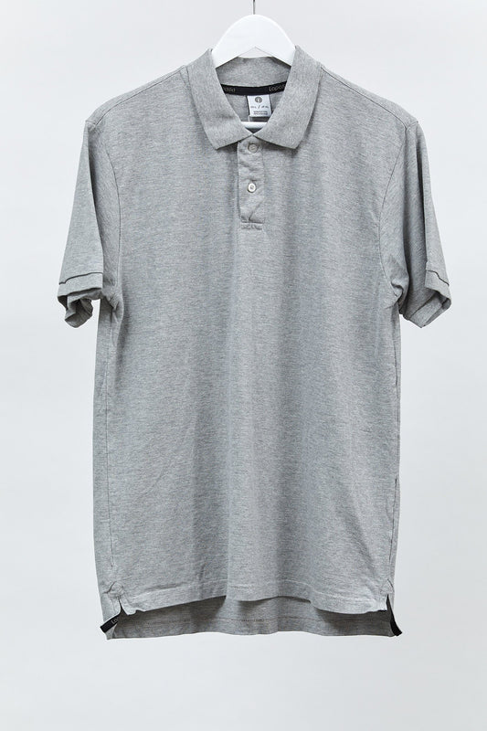 Mens Grey Polo Shirt: Size Large