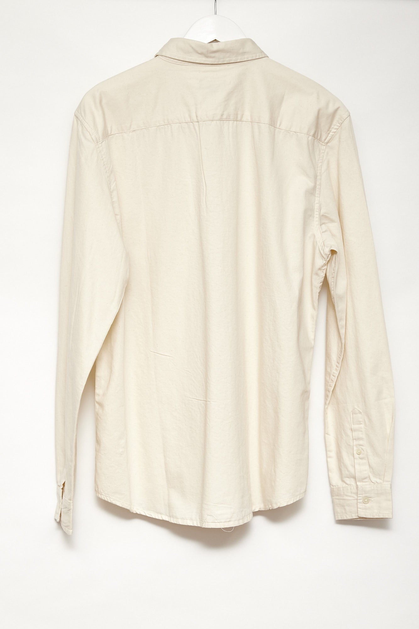 Mens New Look Cream Oxford shirt size large