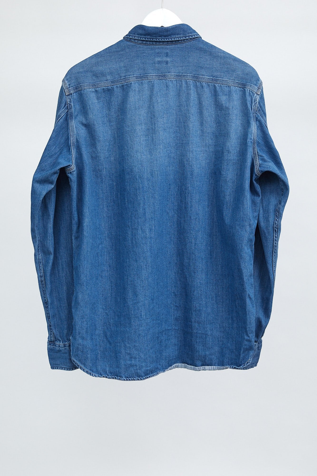 Mens Uniqlo Blue Denim Shirt: Size Large