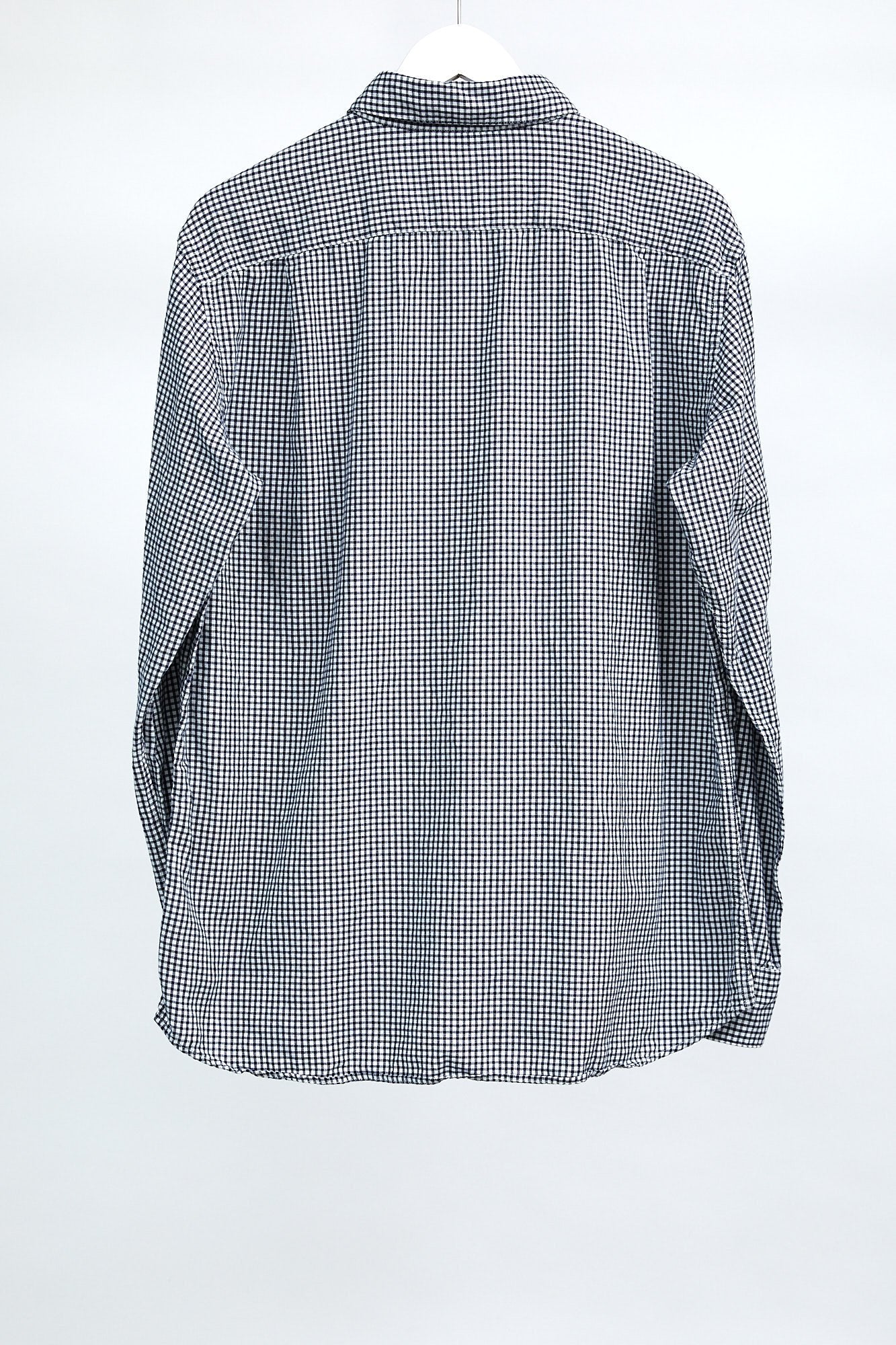 Mens Uniqlo Black And White Gingham Shirt: Size Large