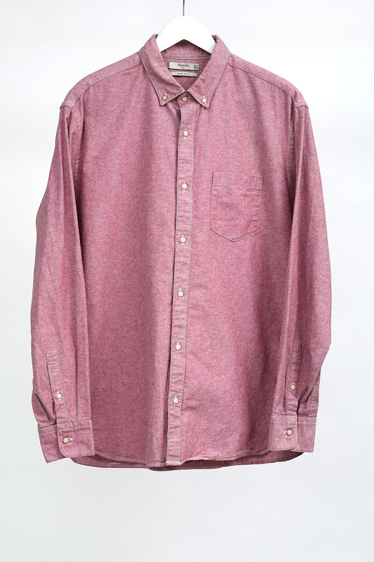 Mens Mango Pink Shirt: Size Large