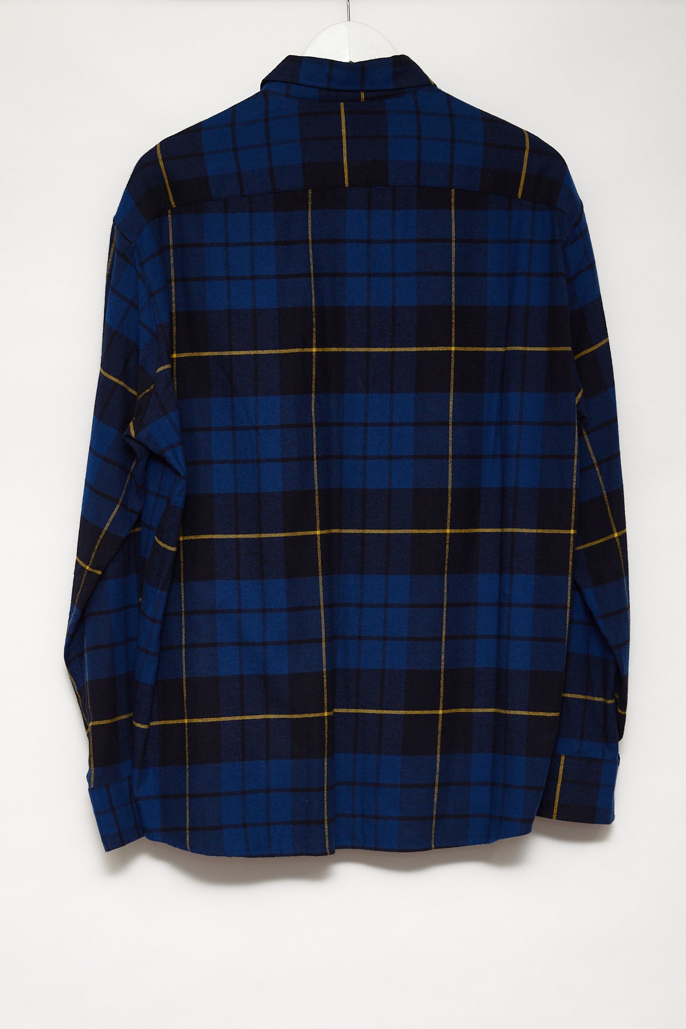 Mens Mango Blue checked flannel shirt size medium