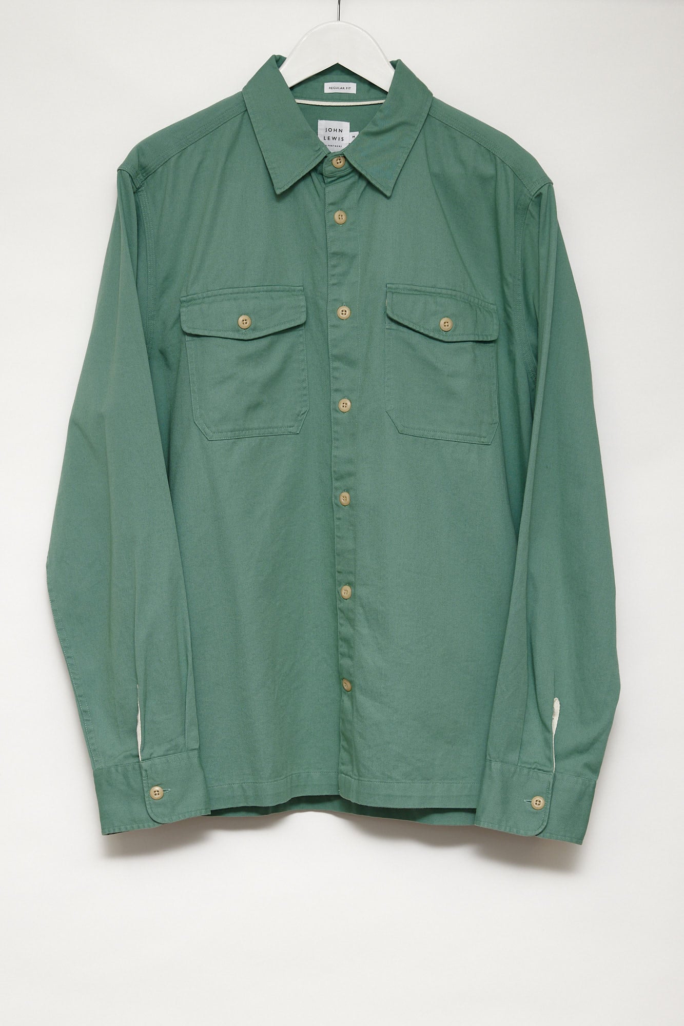 Mens John Lewis Green Over shirt size medium