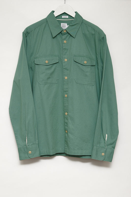 Mens John Lewis Green Over shirt size medium