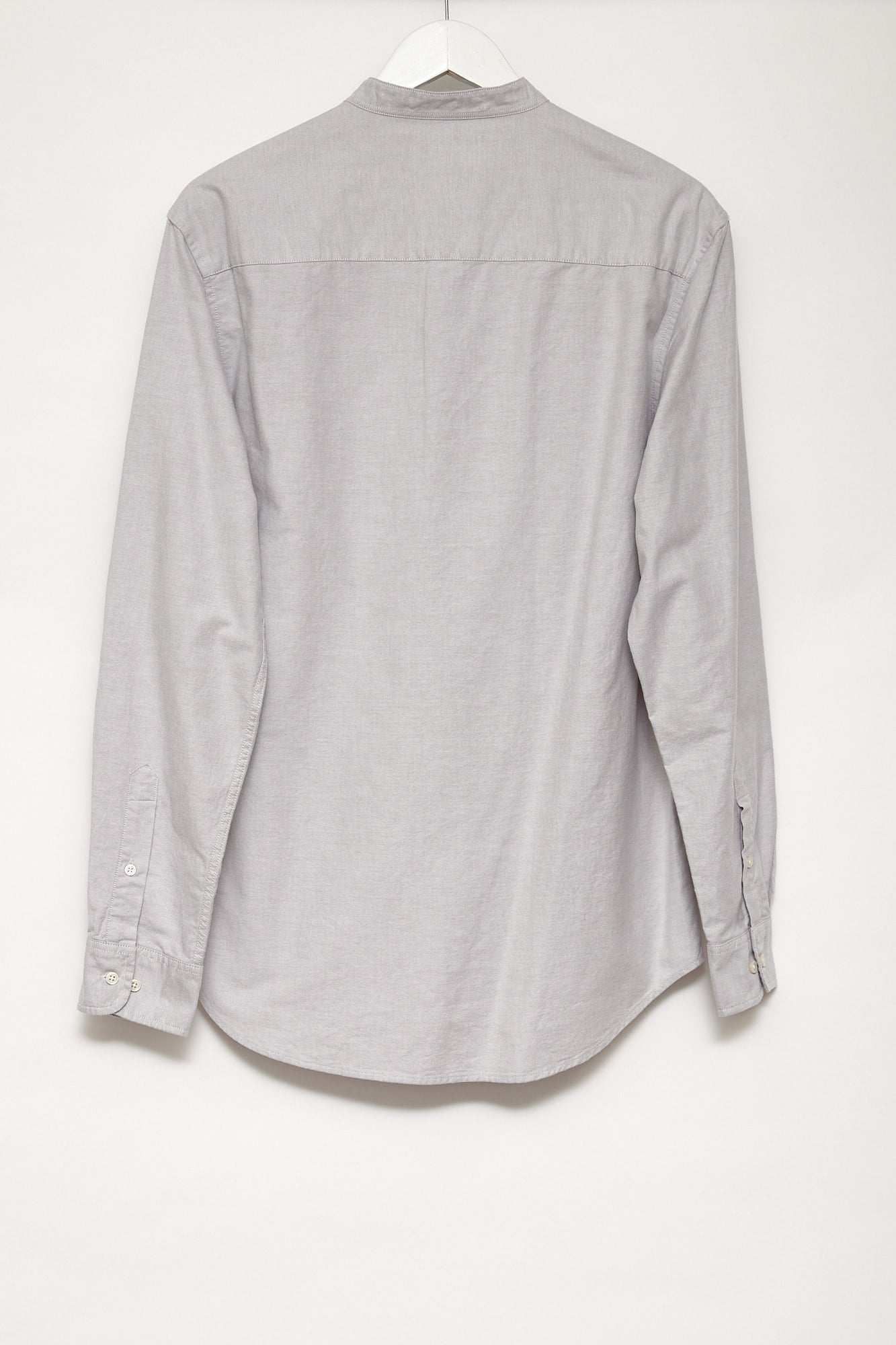 Mens Zara Grey collarless shirt size medium