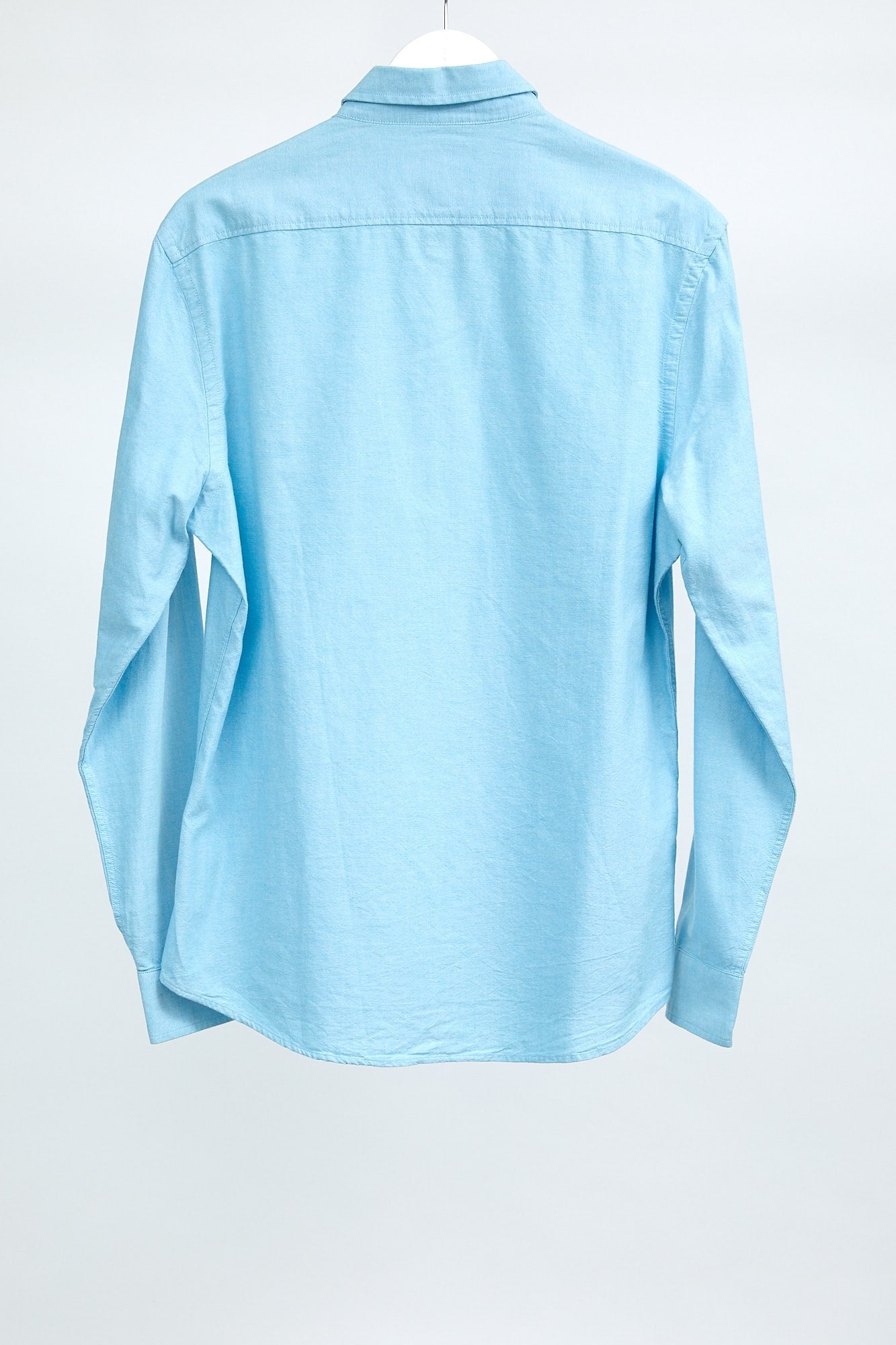 Mens Turquoise Blue Oxford Shirt: Size Medium