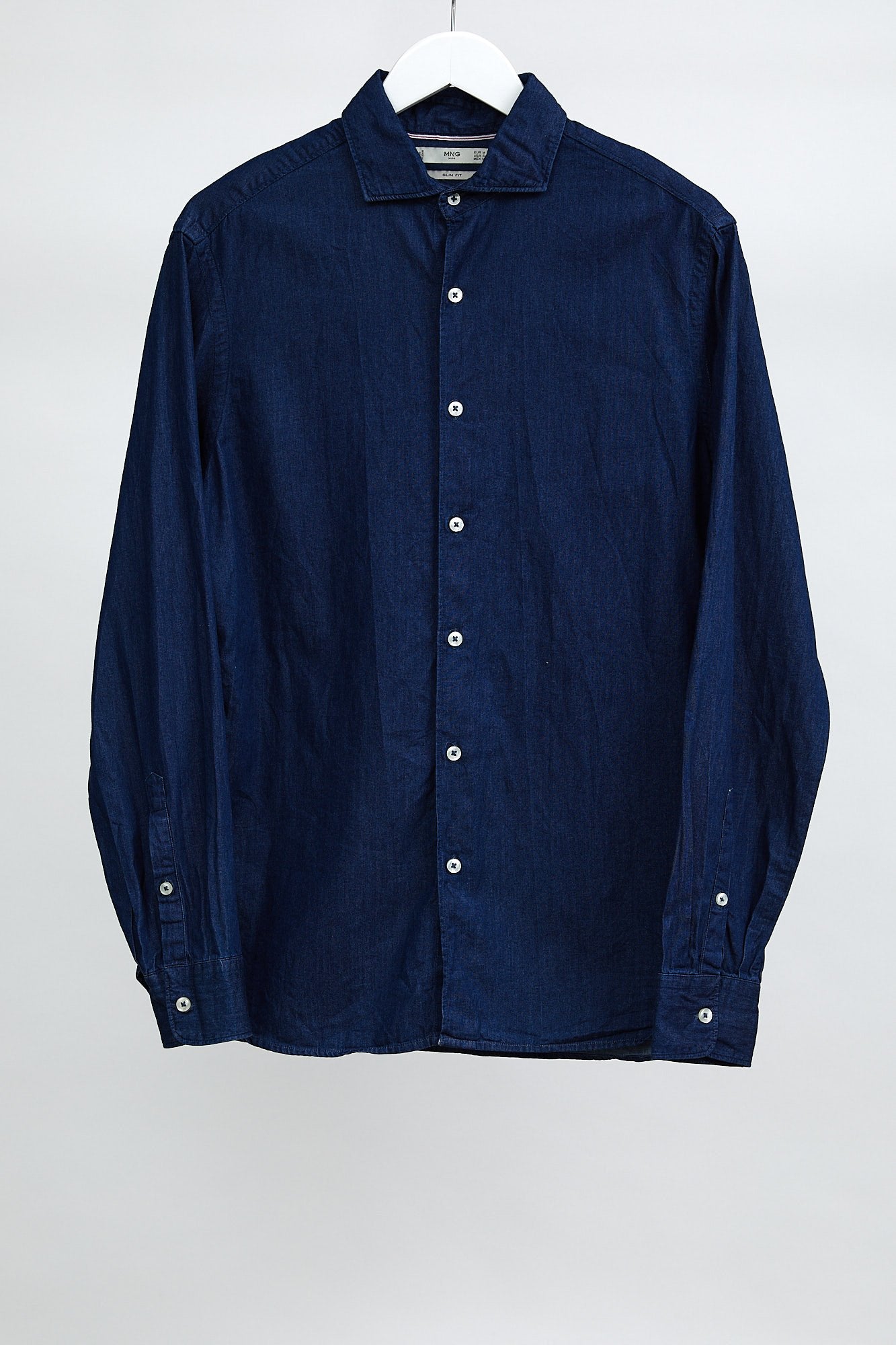 Mens Mango Navy Shirt: Size Medium
