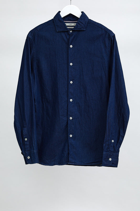 Mens Mango Navy Shirt: Size Medium