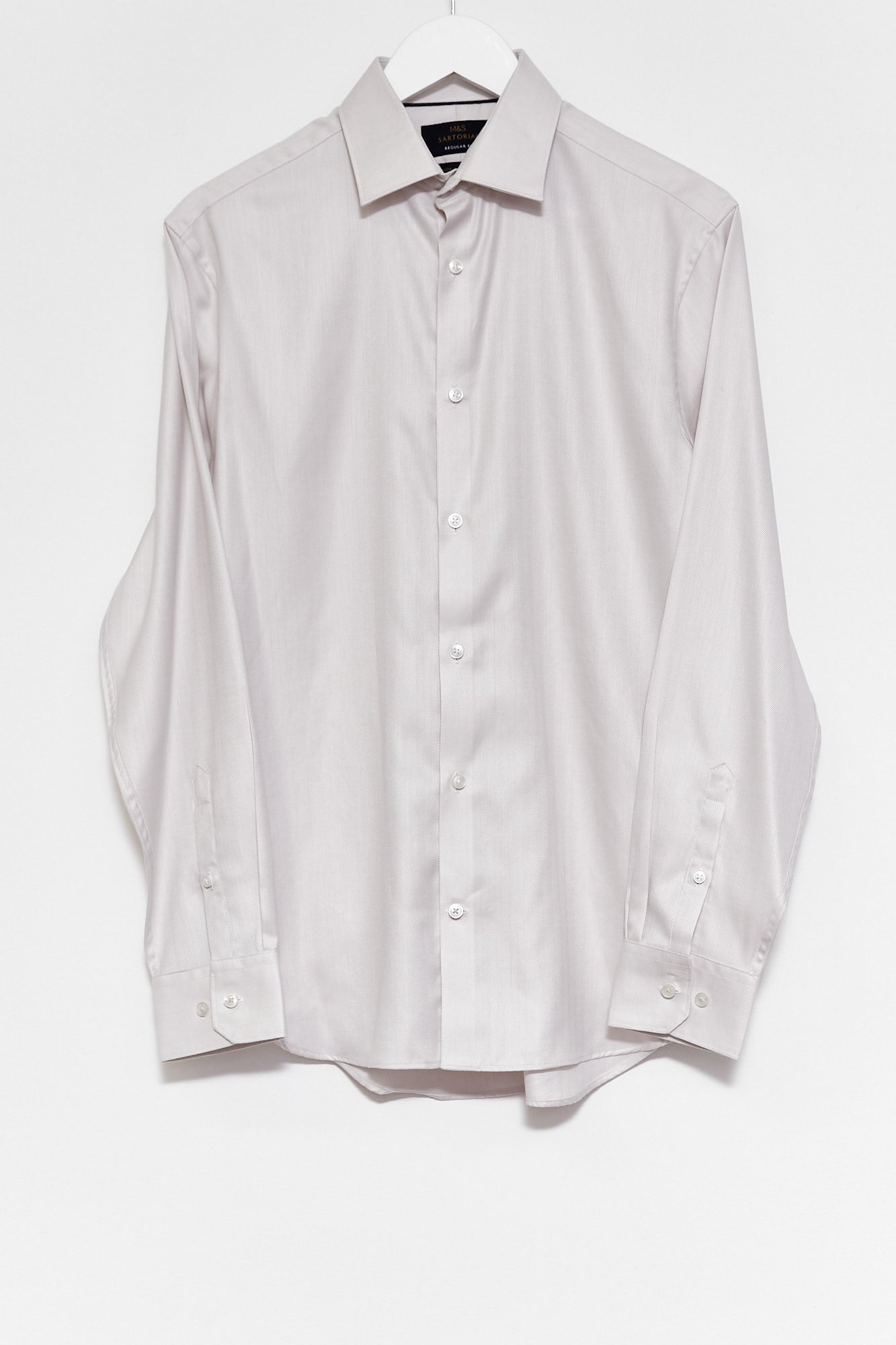 Mens M&S Pale Pink Shirt size Small