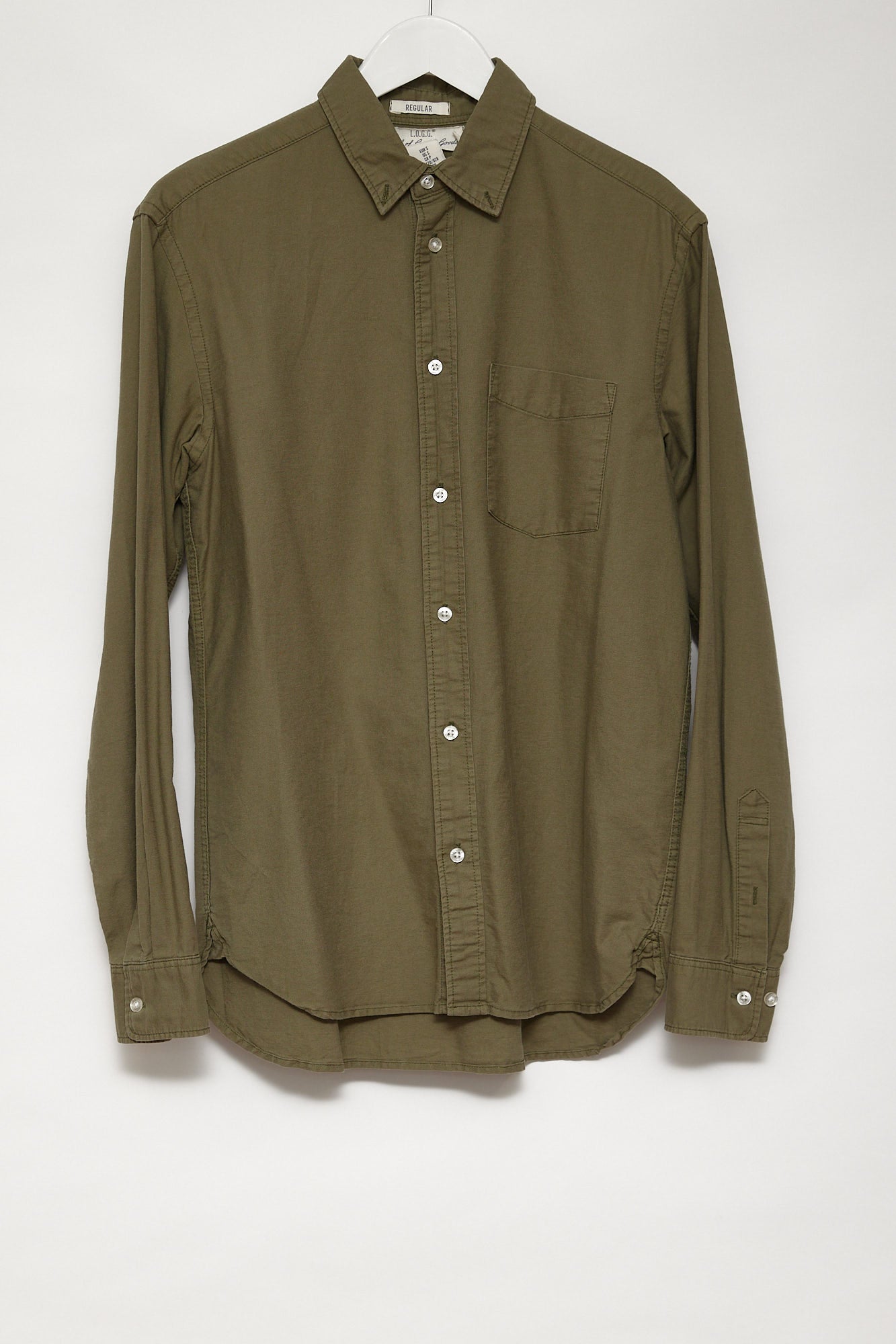 Mens H&M Khaki Oxford shirt size small