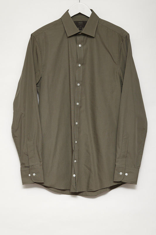 Mens M&S Khaki shirt size small