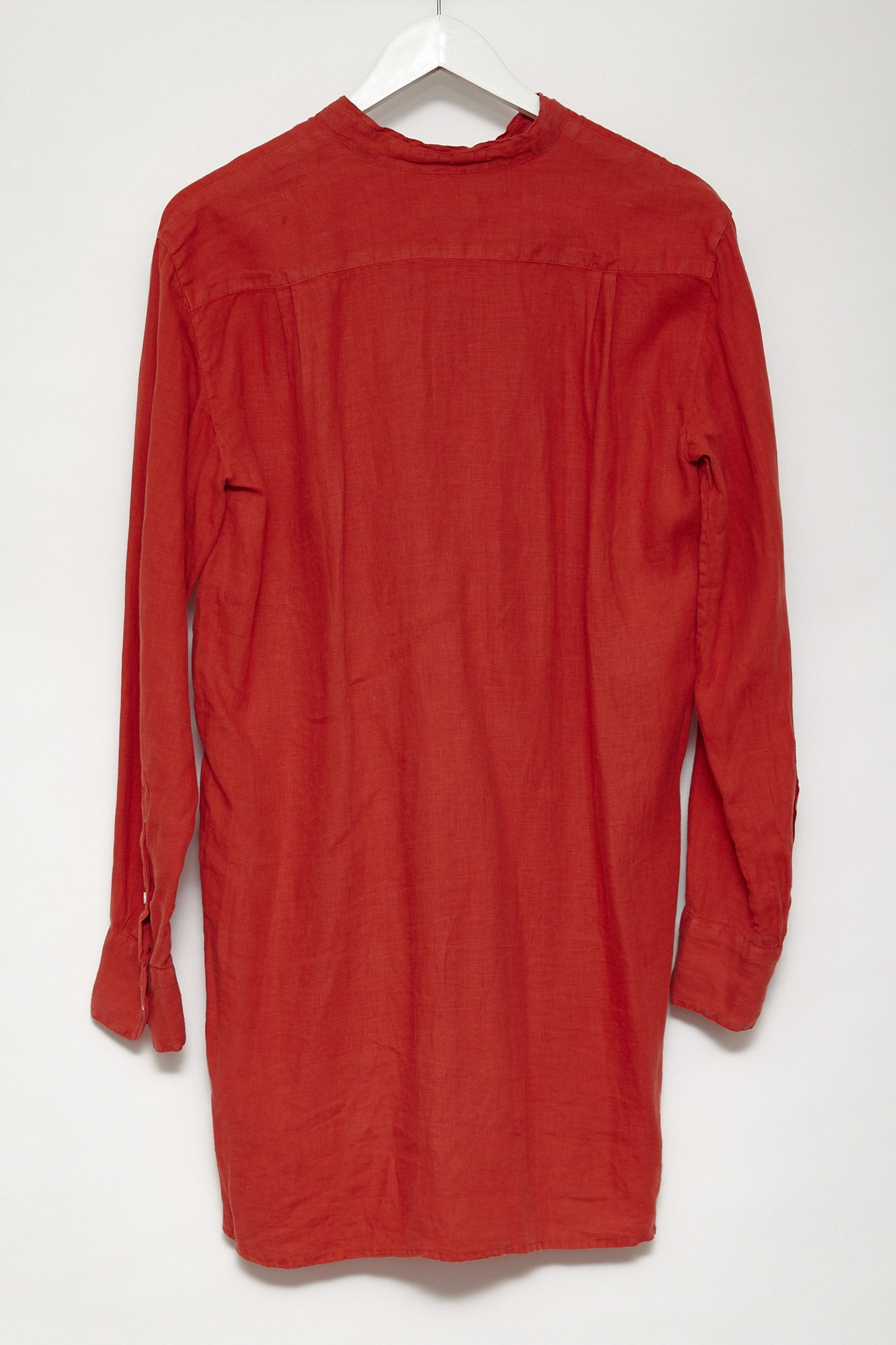 Mens Burrows & Hare Red Linen shirt size small