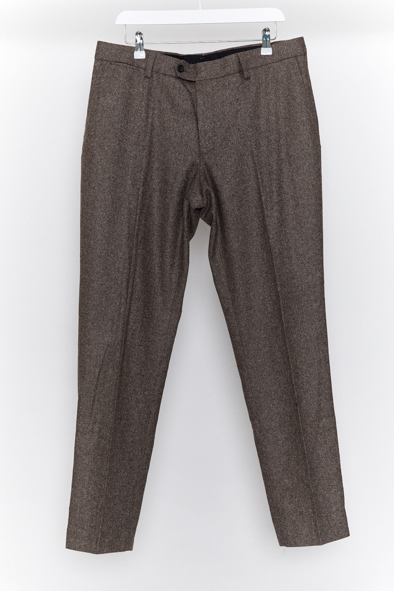 Mens Next Brown Tweed Suit Trouser: W34 L31