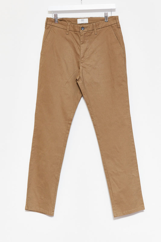 Mens M&S Brown Chino size W30 L31