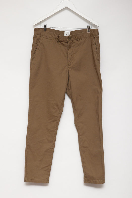 Mens H&M Brown Chinos size 34" Waist