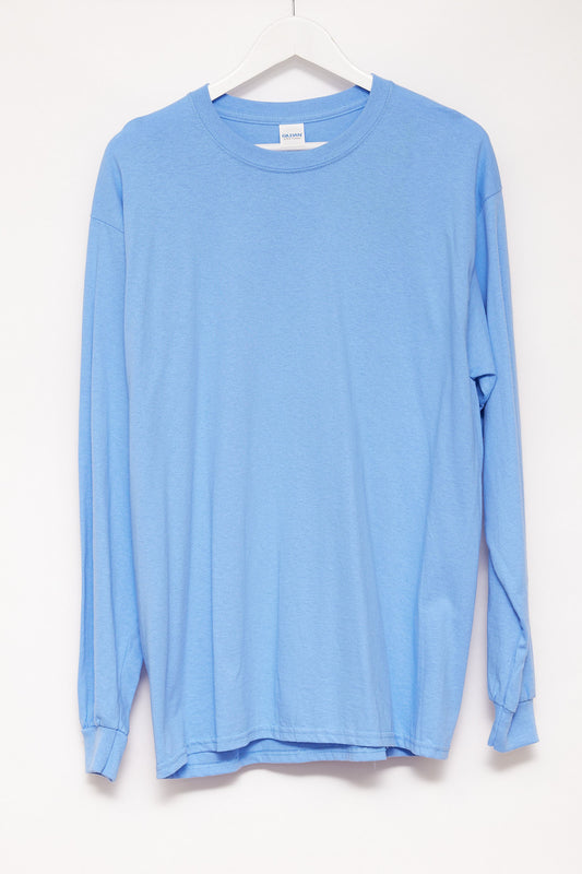 Mens Gildan Blue Long Sleeve T-shirt size Large