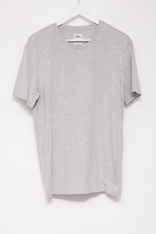 Mens Zara Grey T-shirt size Large