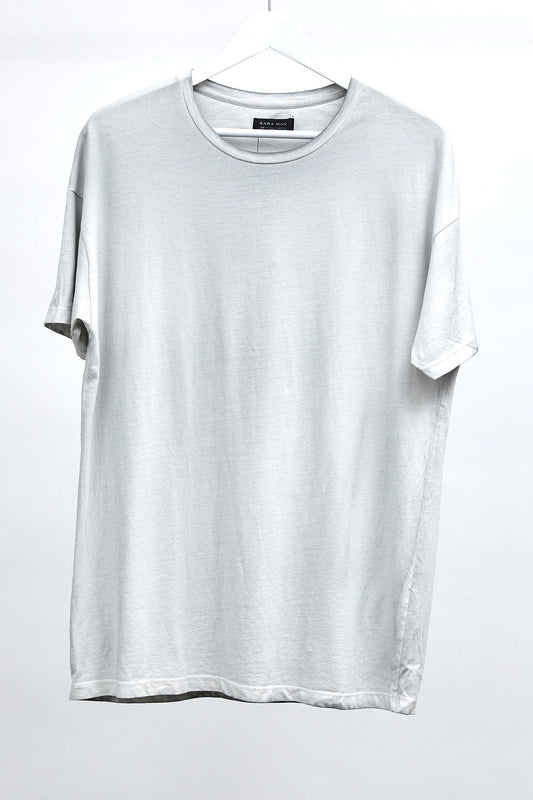 Mens Zara Grey T-Shirt: Size Medium