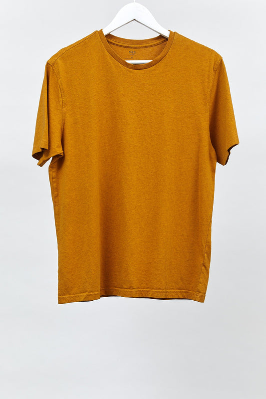 Mens Yellow T-Shirt: Size Medium