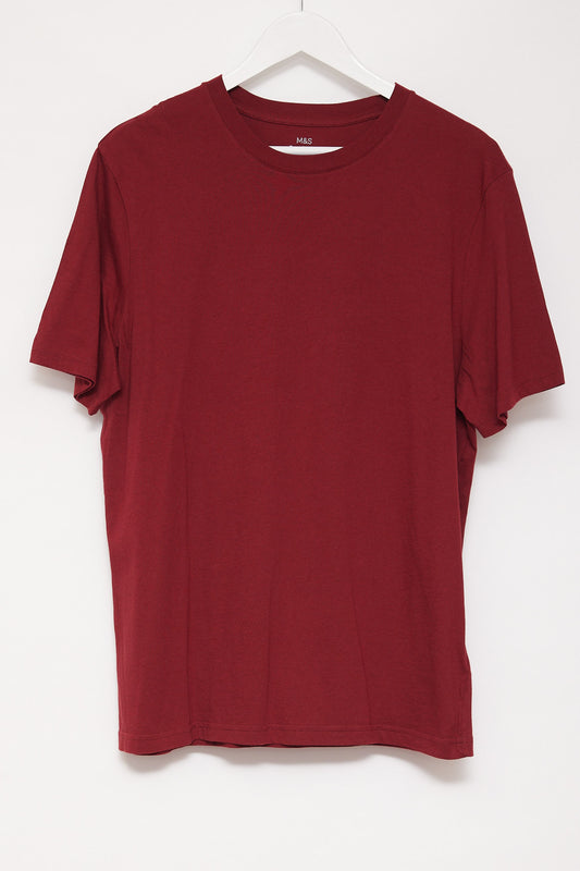 Mens M&S Red T-shirt Size Medium