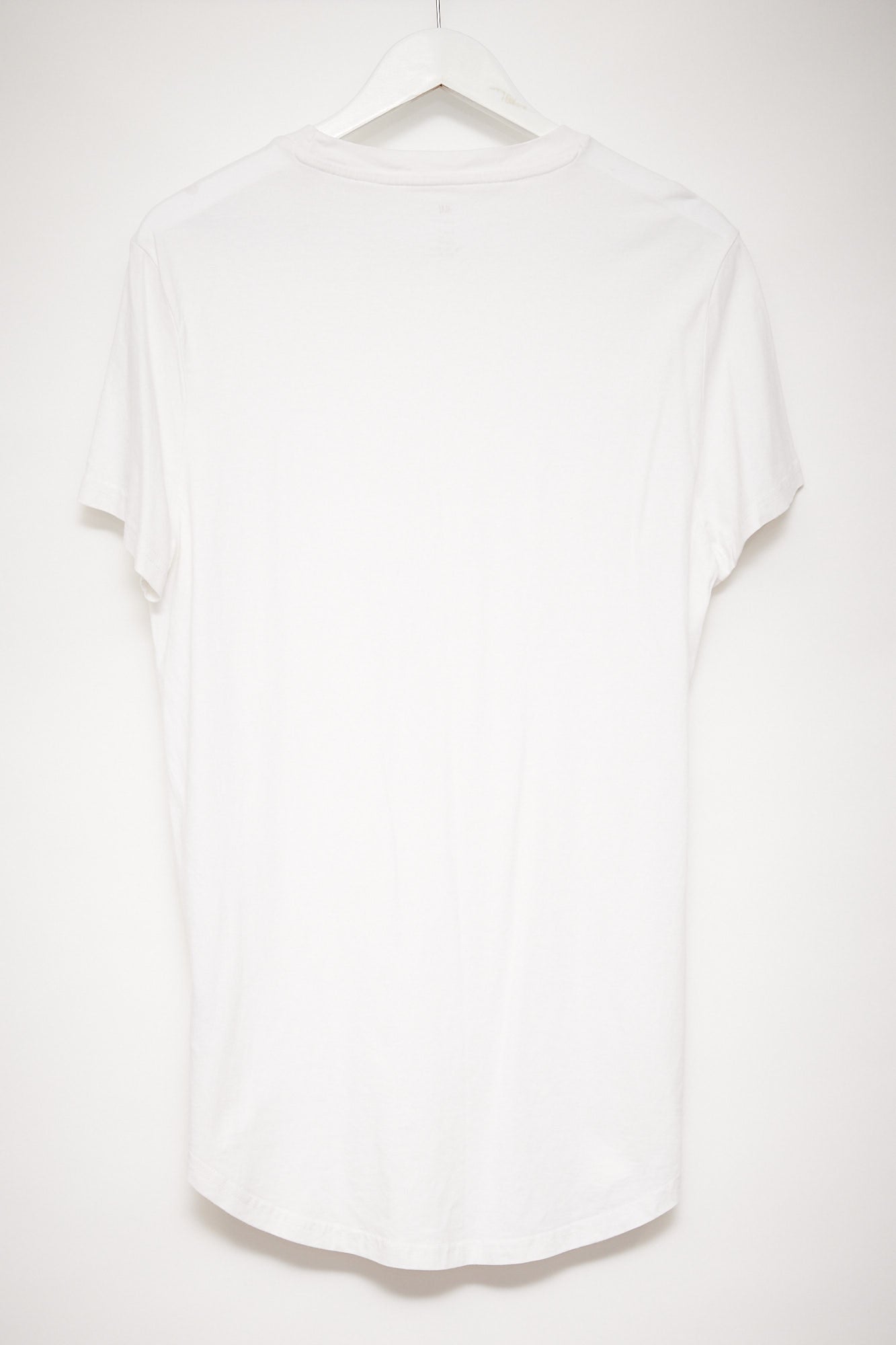 Mens H&M White Long Fit T-shirt size Medium
