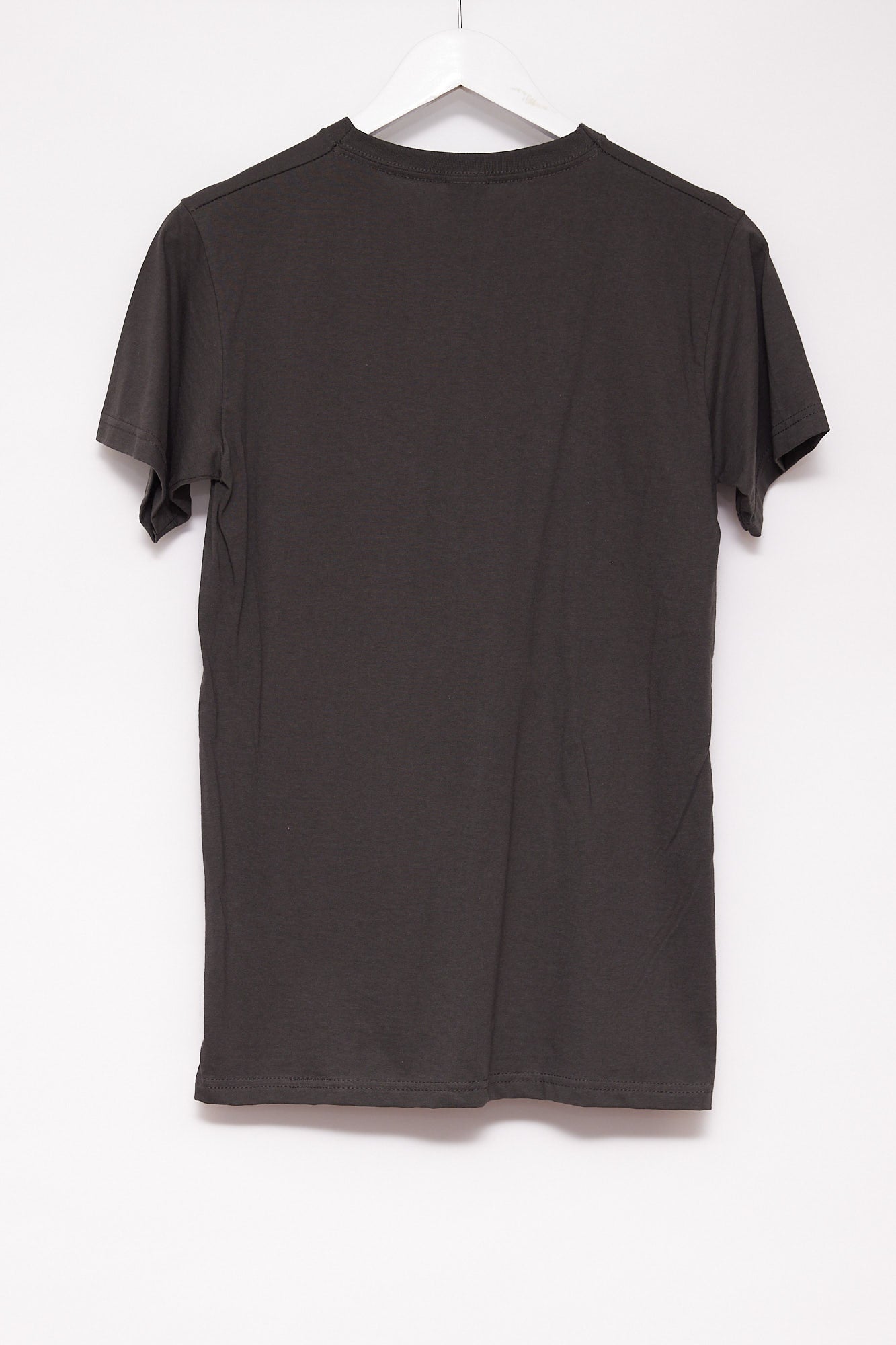 Mens Fruit of the Loom Grey V-neck T-shirt: Size Small