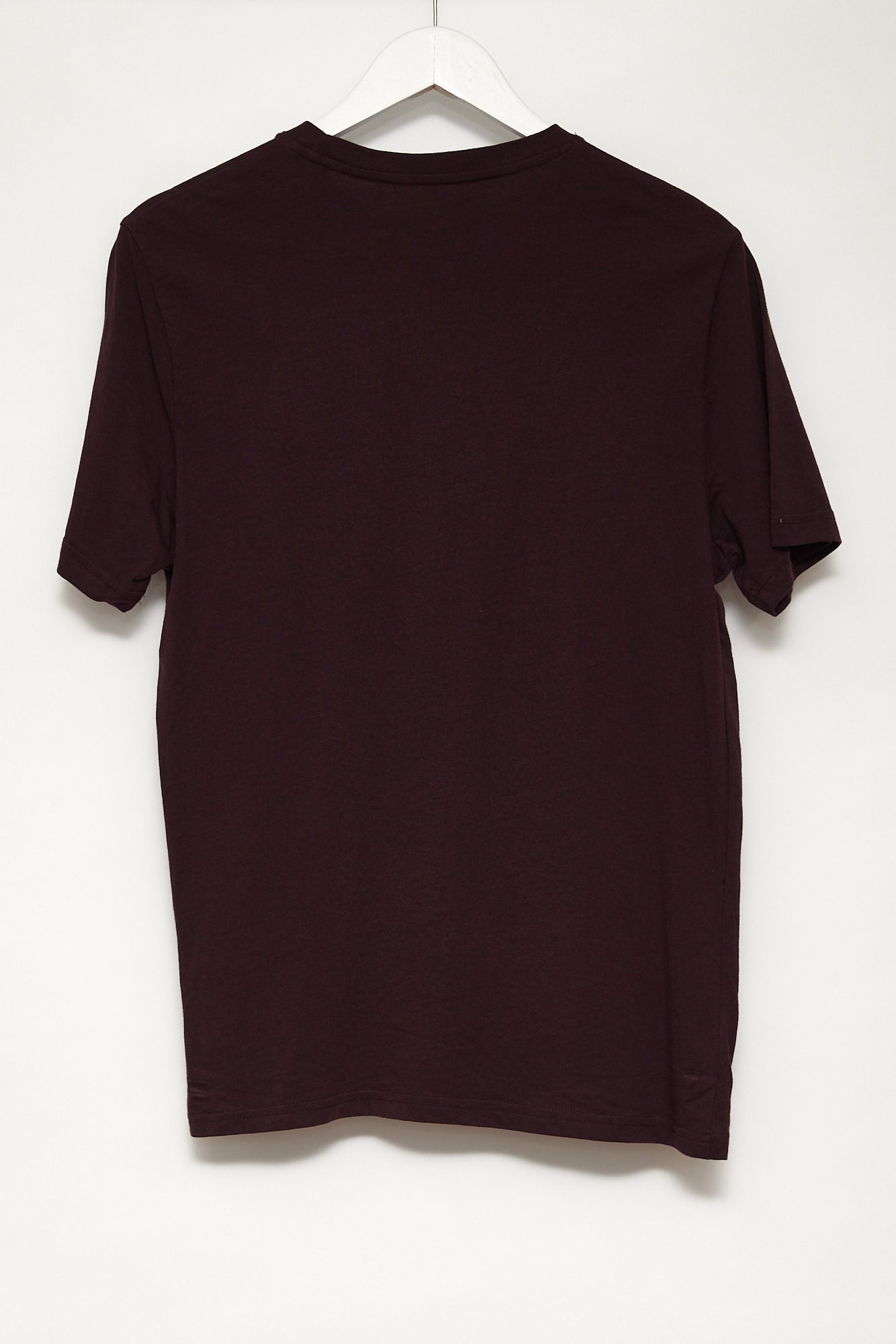 Mens M&S Dark Burgundy T-shirt: Size Small
