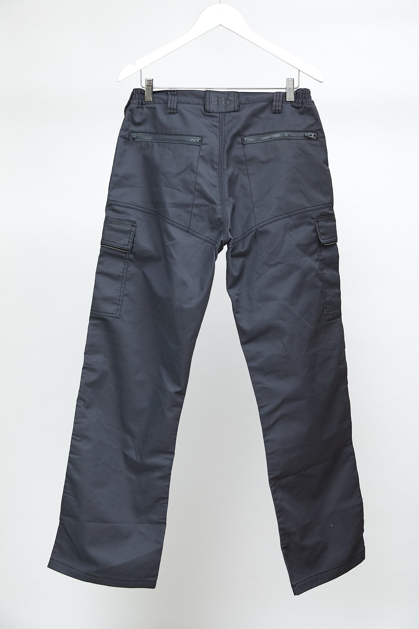Mens Grey Workwear Trousers: Size W32