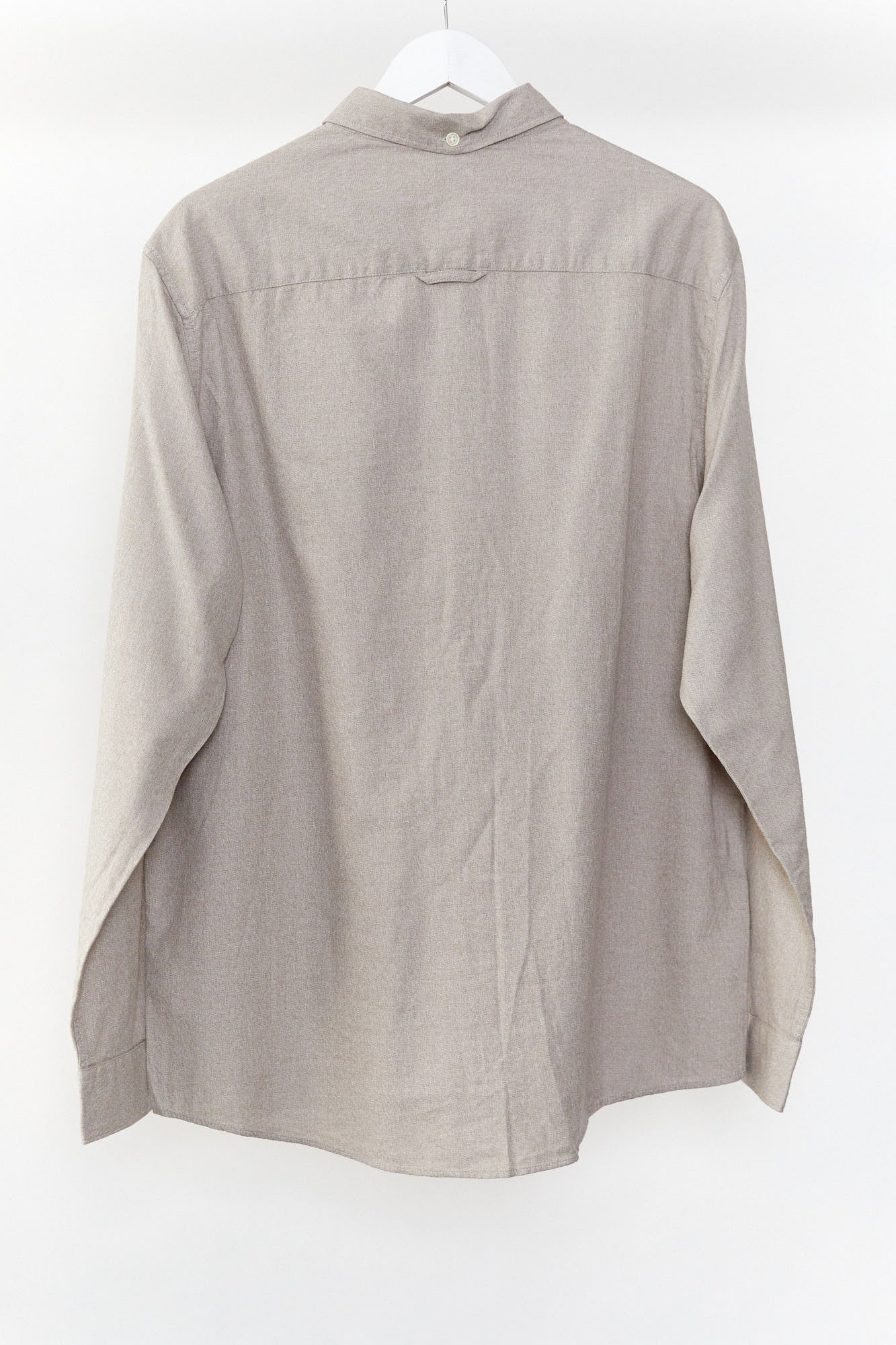 Mens oatmeal H&M oxford shirt size Large