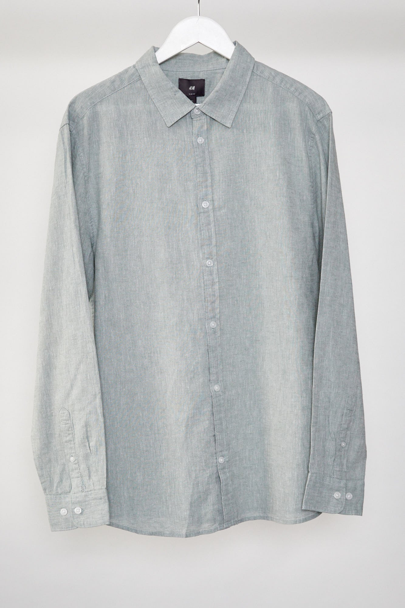 Mens H&M pale green shirt size large
