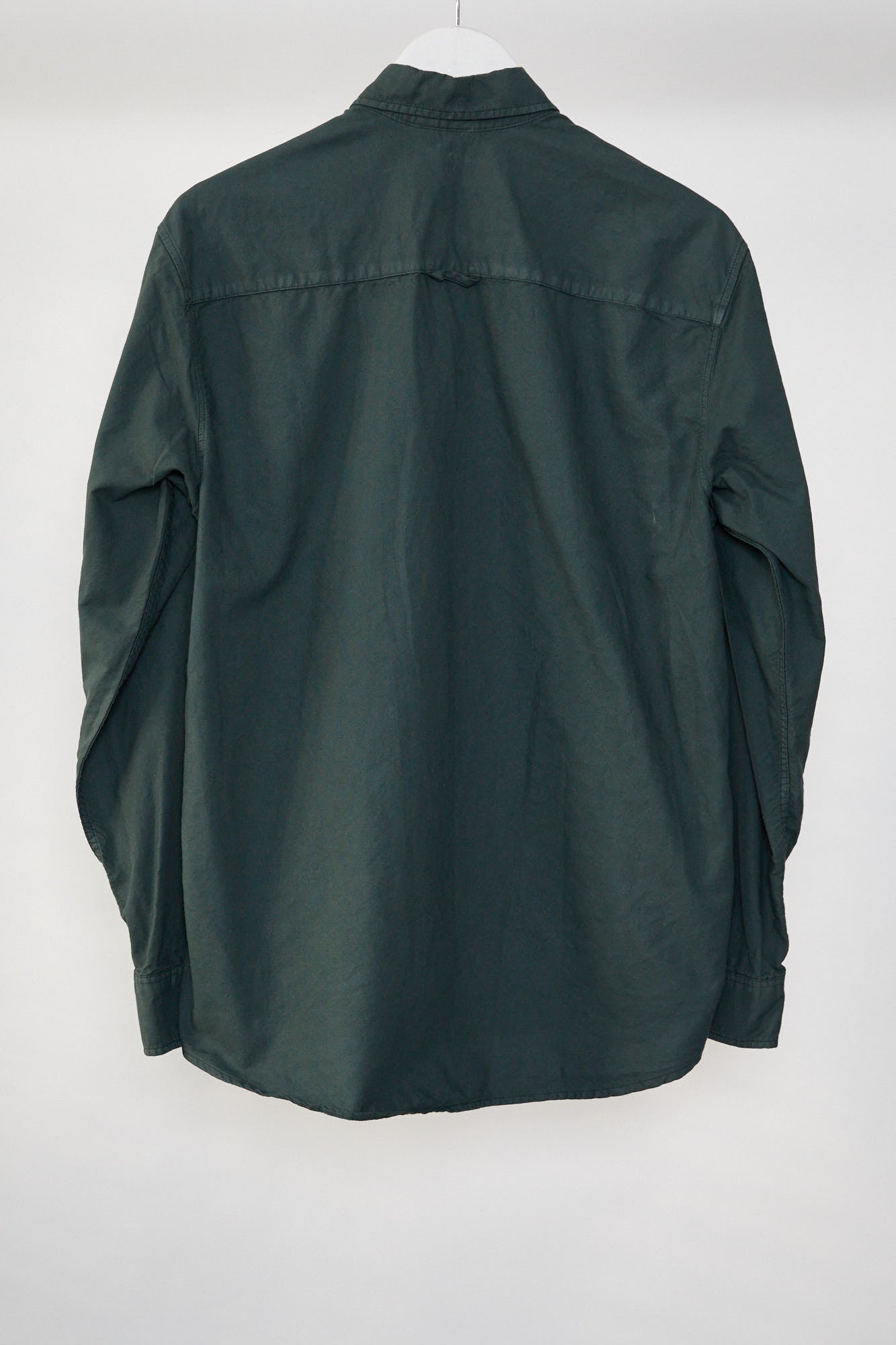 Mens Pull & Bear Dark Green Oxford Shirt Size Small