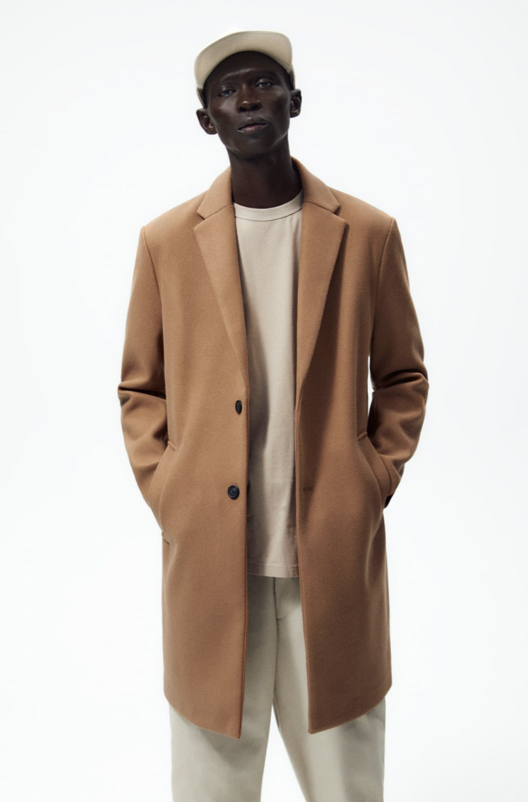 Mens Zara Brown overcoat size medium
