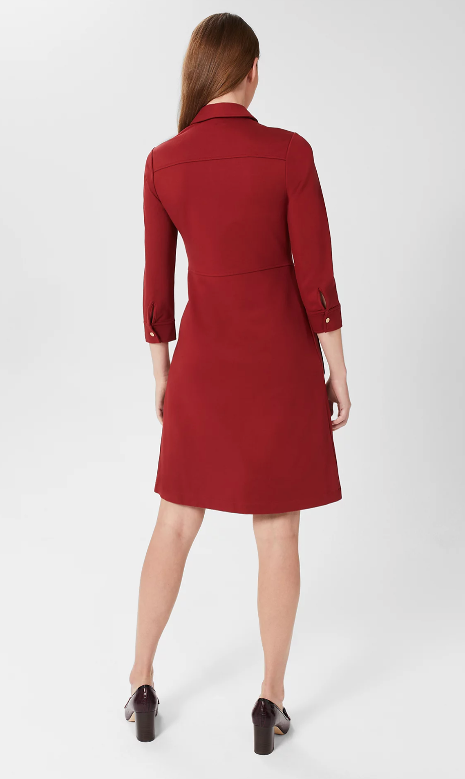 Womens Hobbs red shirt dress size small