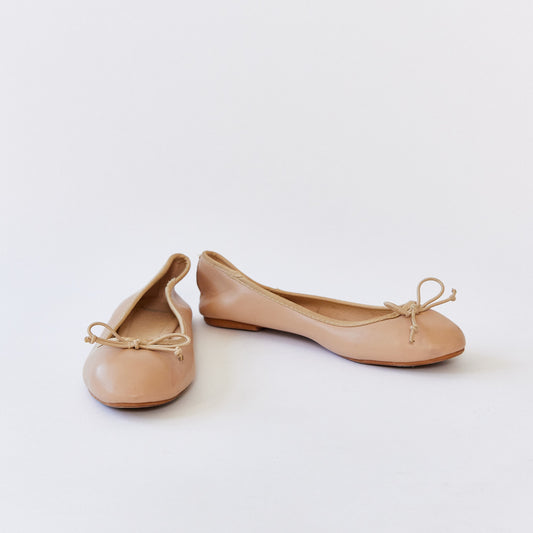 Beige ballet pump size 5