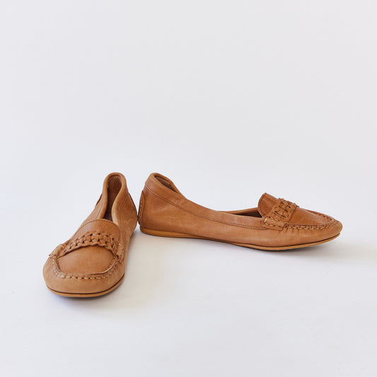 Brown Moccassin loafer size 7