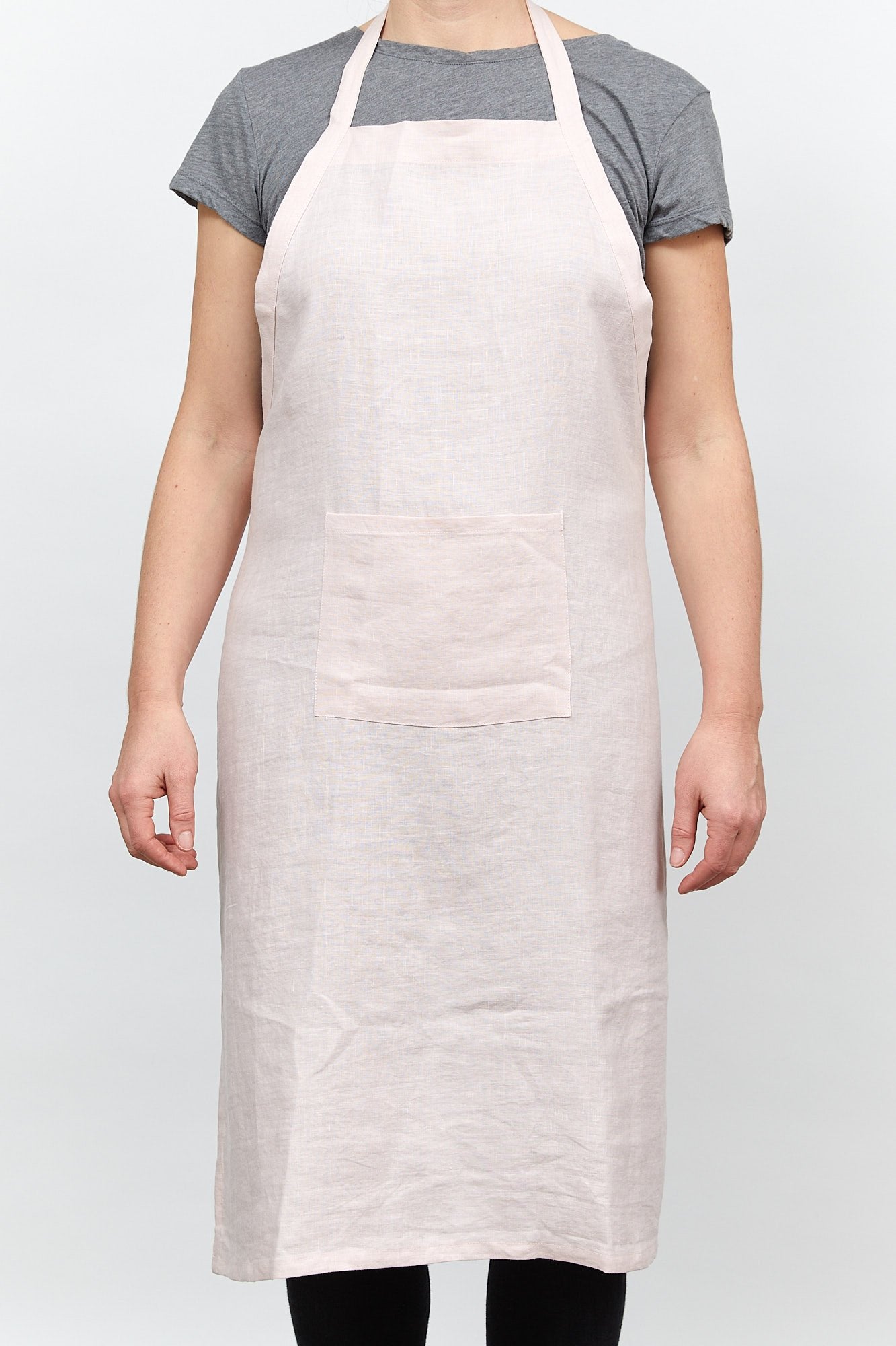 Unisex Pale Pink Linen Apron