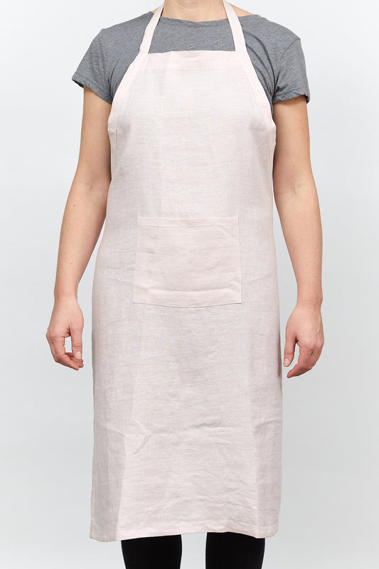 Unisex Pale Pink Linen Apron