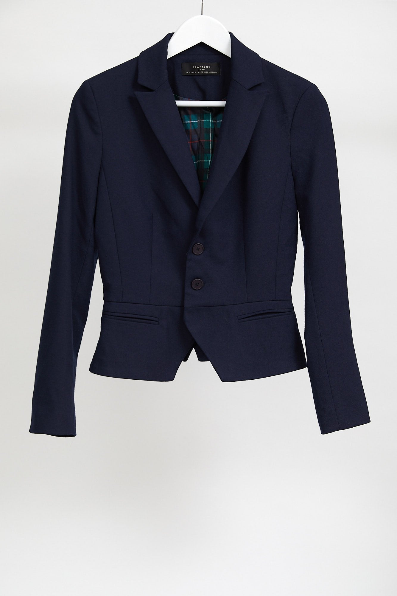 Womens Tailored Navy Zara Blazer: Size Small