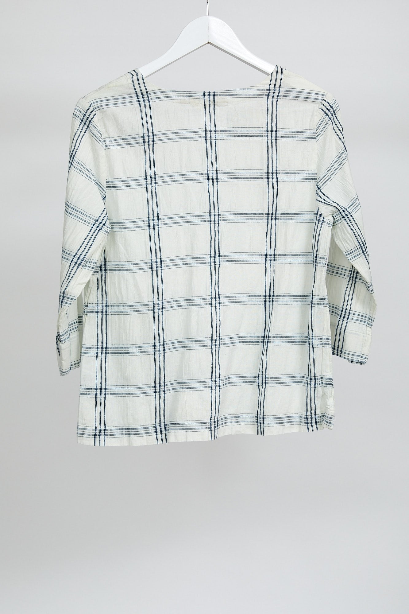 Womens Sea Salt White Pattern Blouse: Size Small