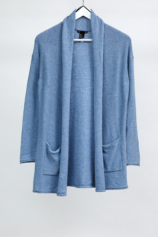 Womens Blue Cardigan: Size Small