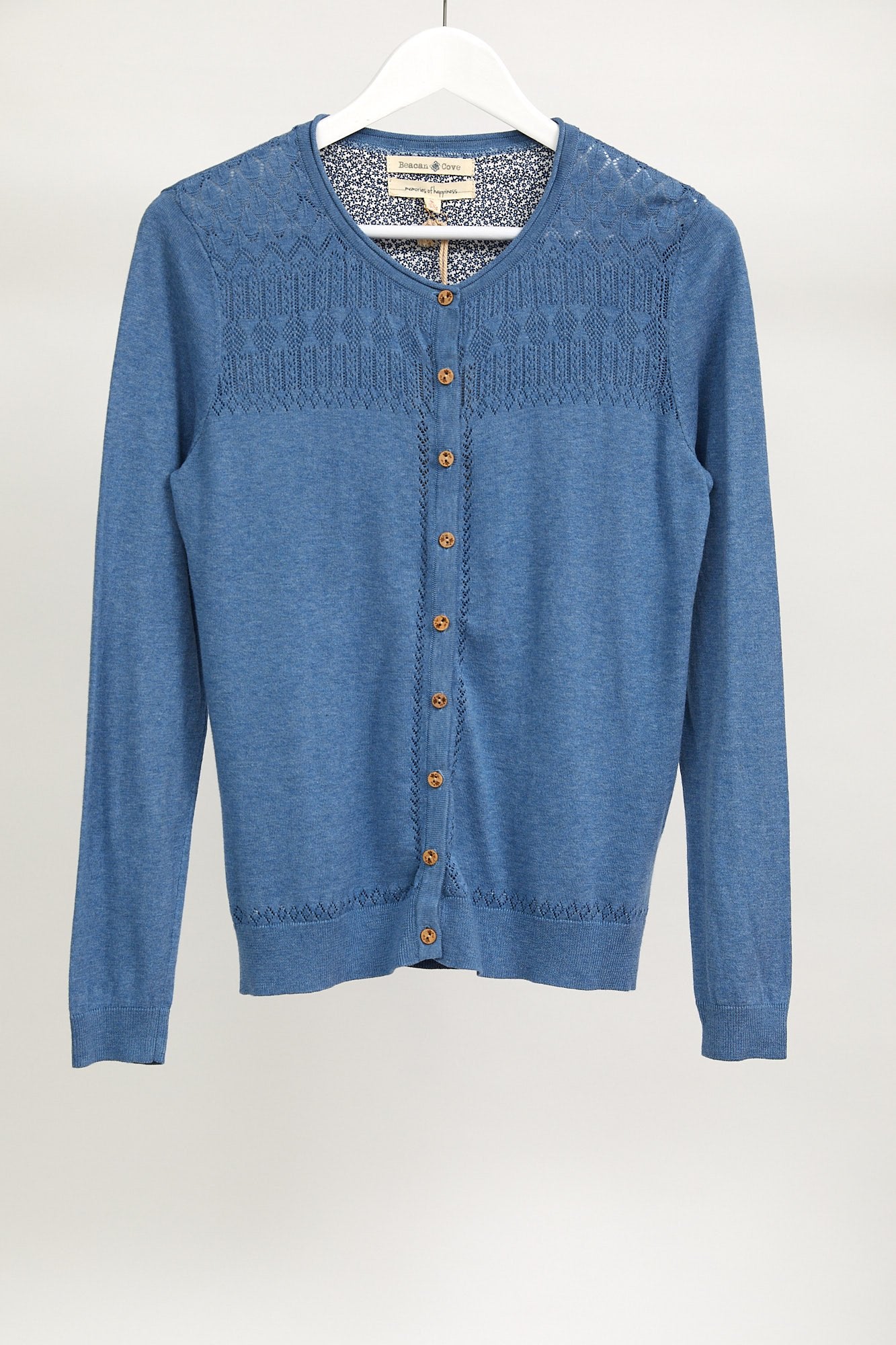 Womens Blue White Stuff Cardigan: Size Small