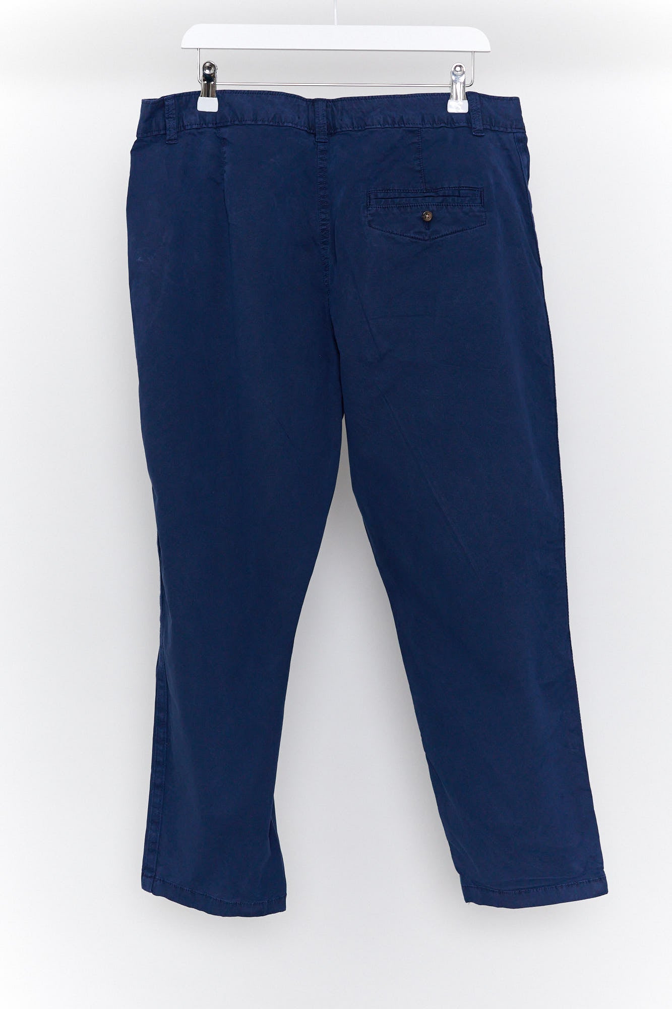 Womens M&S Navy cropped chino size 18