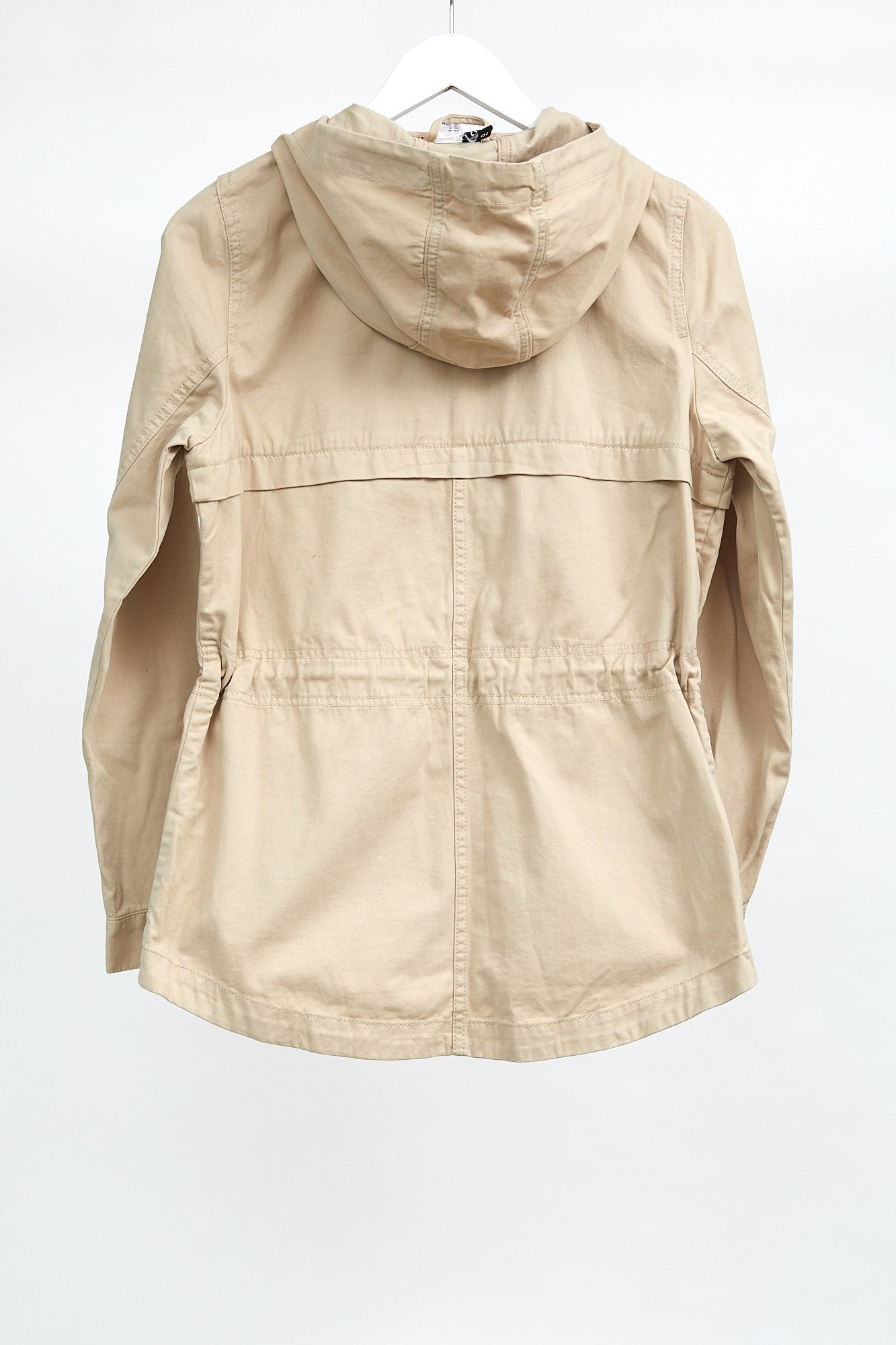 Womens Beige Coat: Size Small